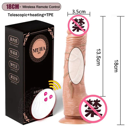 GtoozaThrusting Rotation Remote Control   Female Realistic Penis Gay Suction Cup Masturbator Couple  Women Sex Toys gtooza.com