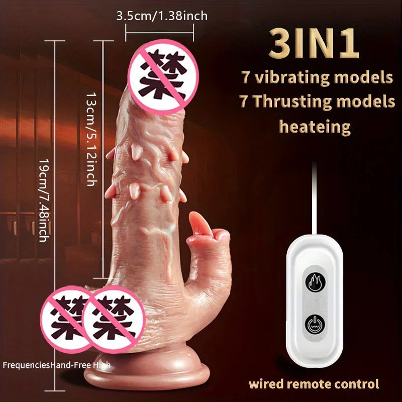 GtoozaThrusting Rotation Remote Control   Female Realistic Penis Gay Suction Cup Masturbator Couple  Women Sex Toys gtooza.com