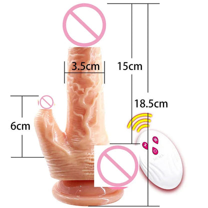 Gtooza_Thrusting Rotation Remote Control   Realistic Penis Gay Suction Cup Masturbator Couple Big   Women Sex Toys gtooza.com