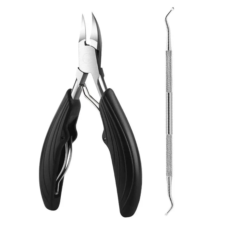 Toe Nail Clippers Cutter Ingrown Toenail Tool Professional Thick Nails Dead Skin Dirt Remover Super Sharp Curved Blade Nail Tool