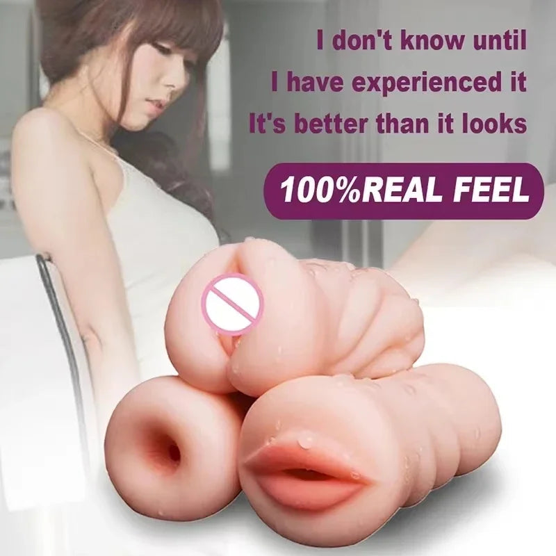 Gtooza_Toys  Men Realistic Deep Throat Male Silicone Artificial Mouth Vagina Anal Erotic Oral Sex Masturbator gtooza.com