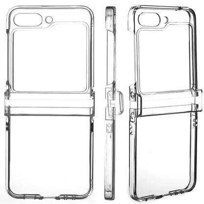 Transparent Case  Samsung Galaxy Z Flip 5 6 with Hinge Protector Clear Slim Shockproof Hinge Hard PC Shell  Z Flip5 Flip6