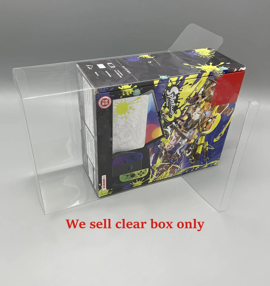 Transparent Clear box  For  SWITCH NS OLED Splatoon3 Protection  storage cover Display PET plastic box