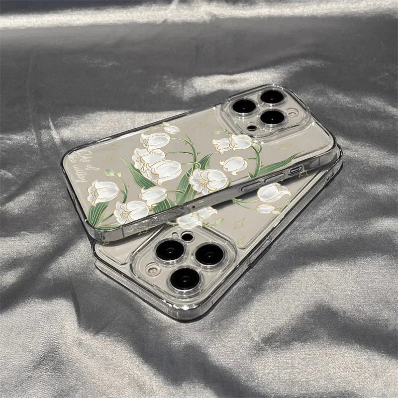 PC Transparent English Print White Rose Phone Case For Samsung Galaxy S25 S23 S22 Ultra S24 FE A55 A54 A34 A15 A14 A35 A53 5G Cover