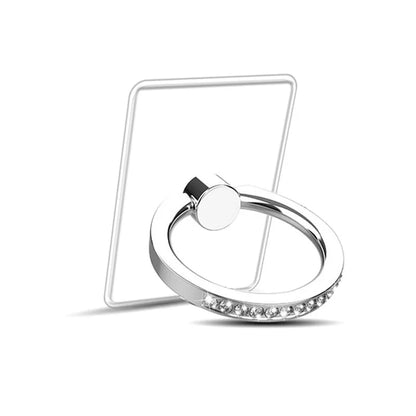 PC Transparent Finger Ring Holder Diamond Ring Phone Stand Holder  Cellphone Finger Grip Rotatable Phone Support Mount Accessory