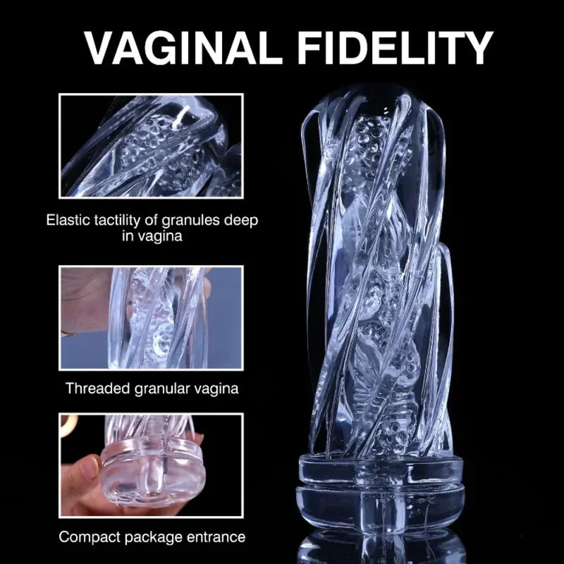 Gtooza_Transparent Masturbation Cup Reusable Pocket Vagina Male Masturbator Penis Massager Endurance Exercise Sex Toys  Men 18+ gtooza.com