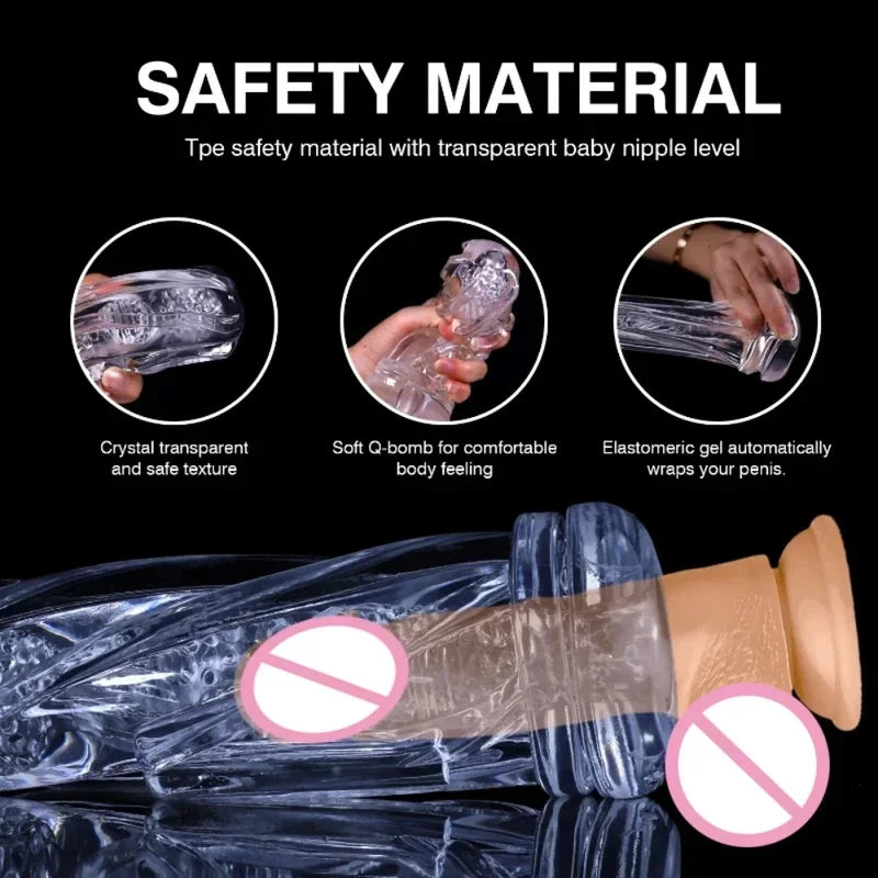 Gtooza_Transparent Masturbation Cup Reusable Pocket Vagina Male Masturbator Penis Massager Endurance Exercise Sex Toys  Men 18+ gtooza.com