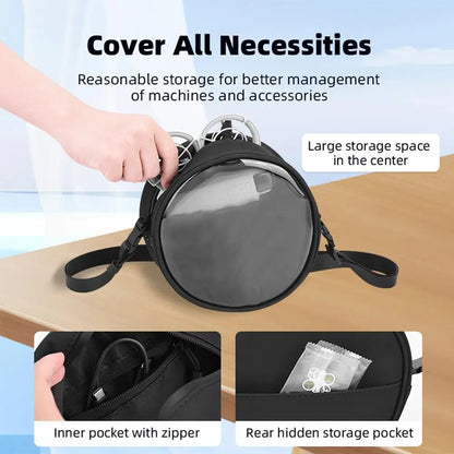 Transparent Storage Bag For DJI NEO Round Shoulder Crossbody Bag Portable Travel Waterproof Carrying Case For DJI NEO Accessory