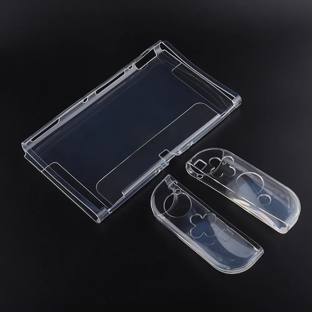 Transparent TPU Soft Case Joycon Protective Shell Cover  Nintendo Switch Oled Console NS Joy-con Crystal Back Full Protector