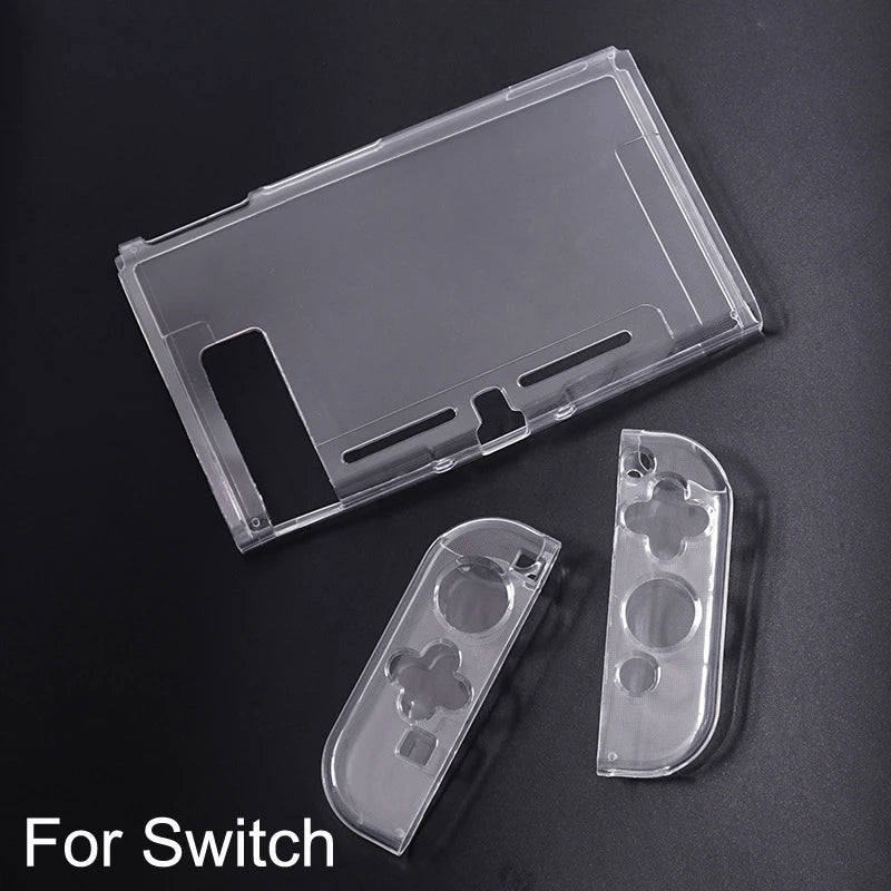 Transparent TPU Soft Case Joycon Protective Shell Cover  Nintendo Switch Oled Console NS Joy-con Crystal Back Full Protector