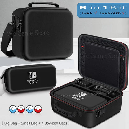 Travel Carrying Case For Nintendo Switch OLED Console Gaming Accessories High Quality Portable Storage Messenger Bag Hard Shell