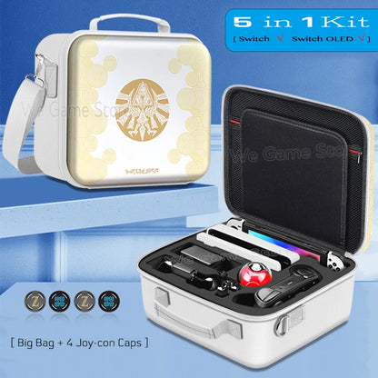 Travel Carrying Case For Nintendo Switch OLED Console Gaming Accessories High Quality Portable Storage Messenger Bag Hard Shell