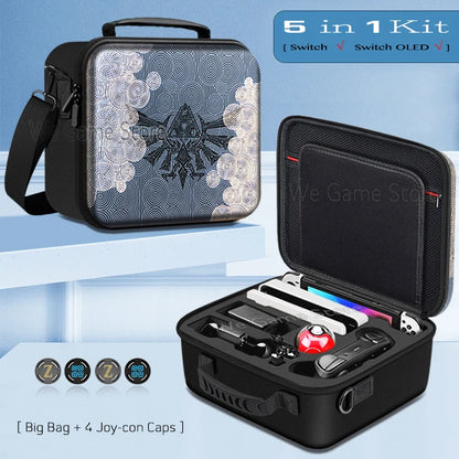 Travel Carrying Case For Nintendo Switch OLED Console Gaming Accessories High Quality Portable Storage Messenger Bag Hard Shell