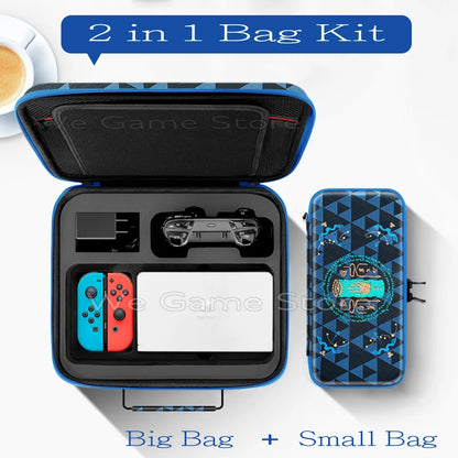 Travel Carrying Case For Nintendo Switch OLED Console Gaming Accessories High Quality Portable Storage Messenger Bag Hard Shell