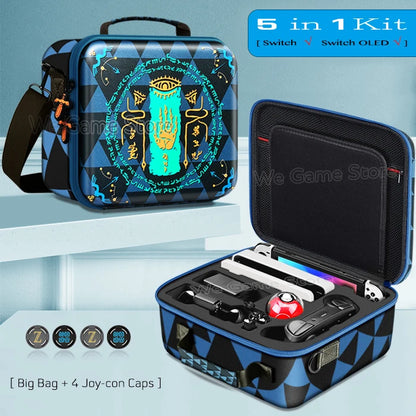 Travel Carrying Case For Nintendo Switch OLED Console Gaming Accessories High Quality Portable Storage Messenger Bag Hard Shell