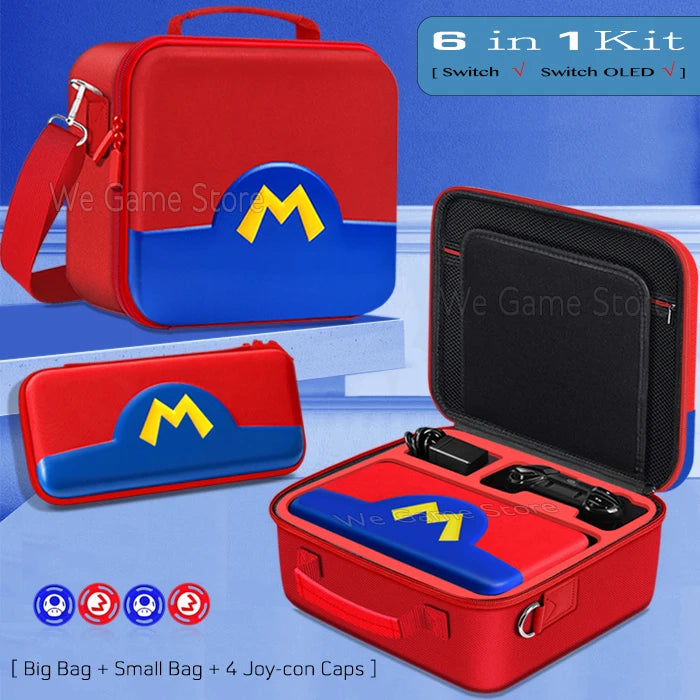 Travel Carrying Case For Nintendo Switch OLED Console Gaming Accessories High Quality Portable Storage Messenger Bag Hard Shell