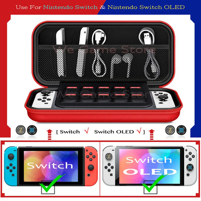 Travel Carrying Case For Nintendo Switch OLED Console Gaming Accessories High Quality Portable Storage Messenger Bag Hard Shell