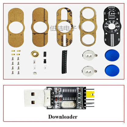 Two Leaf Fingertip Gyro DIY Kit 51 Single-chip Microcomputer Circuit Board Welding Exercise DIY Electronic Components