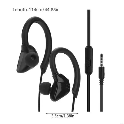 PCU55C Sports Earbuds Wired with Microphone Wrap Around Earphones with Over