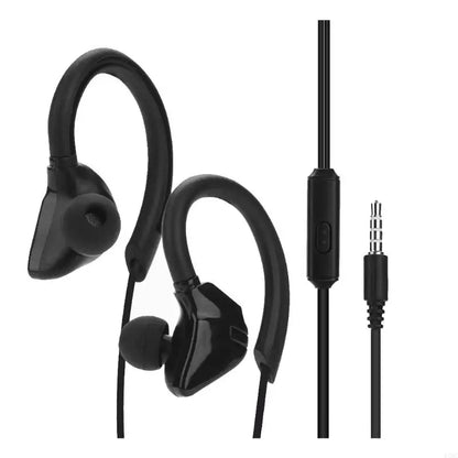 PCU55C Sports Earbuds Wired with Microphone Wrap Around Earphones with Over