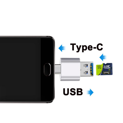 PC USB 2.0 Type C Card Reader SD TF MicroSD Card Reader Type C OTG Adapter For Huawei Xiaomi Android Phone PC