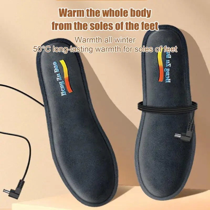 PC USB Heated Shoe Insoles Feet Warmer Sock Pad Mat Electric Heating Insole