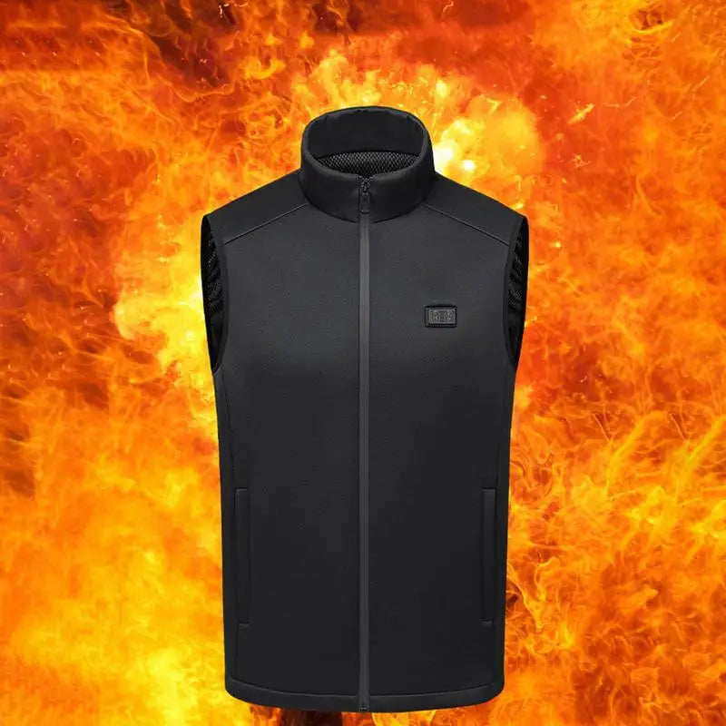 PC USB Heated Vest Electric Warm Vest 9 Heating Zones USB Charging Heating