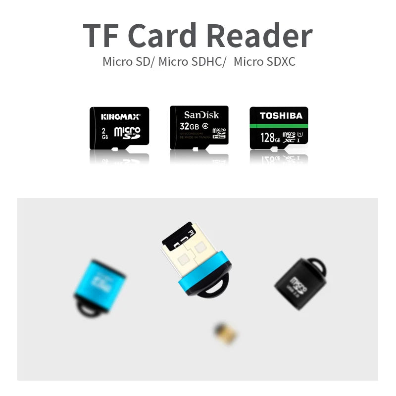 PC USB Micro SD/TF Card Reader USB 2.0 Mini Mobile Phone Memory Card Reader High Speed USB Adapter For Laptop Accessories