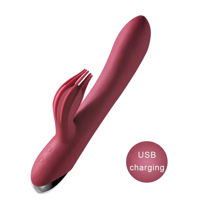 Gtooza_USB Rechargeable 10 Speed Powerful  Rabbit  Women  stimulation Massage  G-spot Adult sex toys gtooza.com