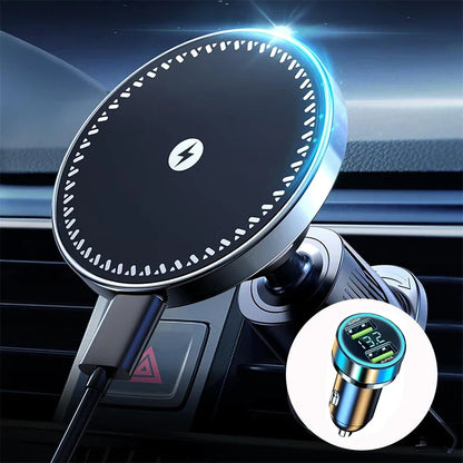 PC UYUXIO 15W Air Vent Magnetic Wireless Car Phone Charger Adapter  iPhone 16 15 14 13 Pro Max Plus Magnetic Phone Holder in Car