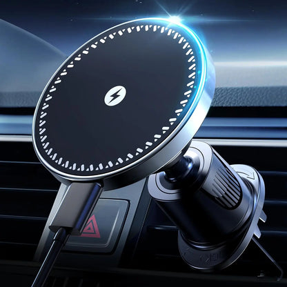 PC UYUXIO Strong Magnetic Wireless Car Phone Charger Adapter 15W Air Vent Car Phone Holder  iPhone 16 15 14 13 Pro Max Plus 12