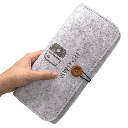 Ultra Slim Felt Pouch Carrying Case Compatible with Nintendo Switch Lite Game Accessories Storage Bag Portable Handheld Case