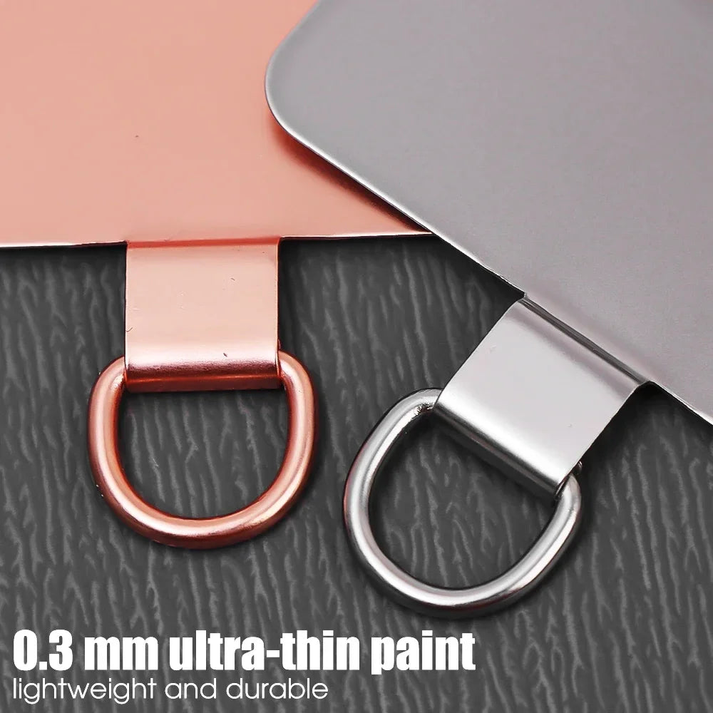 Ultra Thin Metal Phone Tether Tabs Universal Mobile Phones Lanyard Gasket Replacement Card Stainless Steel Phone Patch Pads