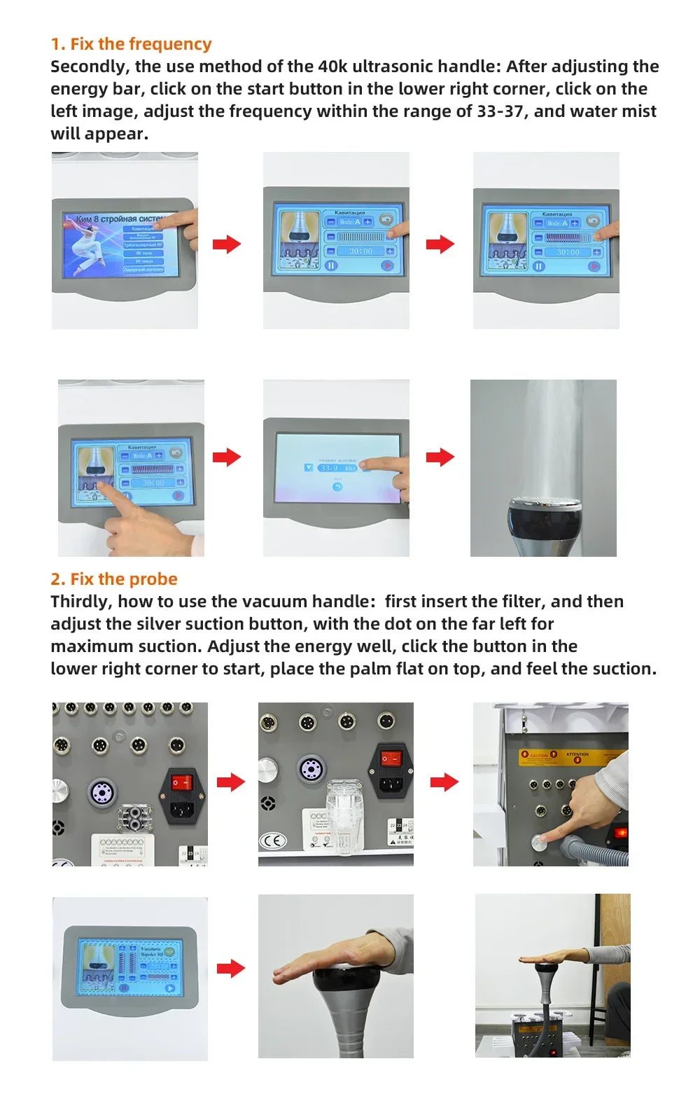 Ultrasonic cavitation slimming machine, 40K RF tool, 6-in-1, multipole radio, dead refining, skin lifting, firming