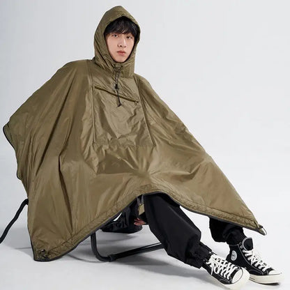 PC Unisex Camping Sleeping Bag Wearable Cloak Winter Warm Sleeping Quilt La