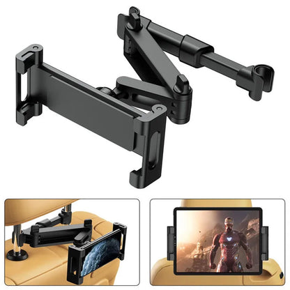 Universal Car Back Seat Headrest Mount Holder Stand Clip For Nintendo Switch/iPhone/iPad 4-11 Inch Tablets Support 360° Rotation