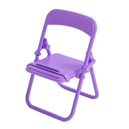 PC Universal Mobile Phone Accessories Foldable Chair Shape Mini Desktop Phone Holder Cell Phone Stand Cute Portable Bench Mini Toys