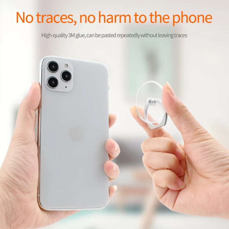 PC Universal Mobile Phone Holder Stand Finger Ring Magnetic For cute Cell Smart Phone Transparent holder  iphone 11 12 XS MAX