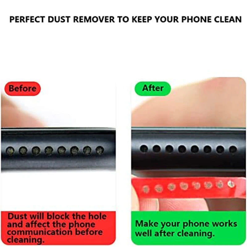 PC Universal Mobile Phone Hole Dust Removal Glue Mobile Phone Receiver Cleaning Artifact  IPhone 14 Samsung Xiaomi Cleaning Tool