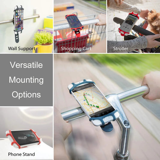 PC Universal Silicone Bike Bicycle Phone Holder Mobile Phone Motorcycle Handlebar Bracket Stand  iPhone 12 11 Pro Max XS Xiaomi