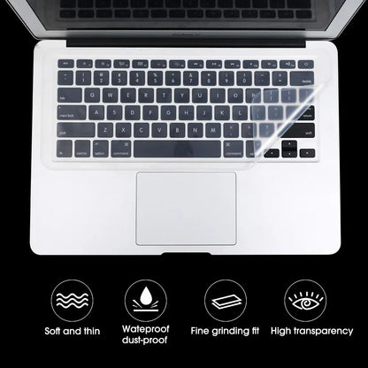 Universal Transparent Waterproof Laptop Keyboard Protector Films 10/14/15.6 Inch Silicone Anti Dust Cover For MacBook Notebook