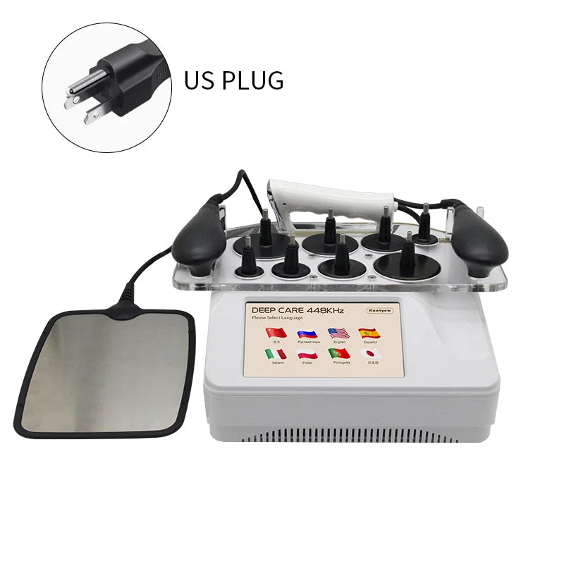 Upgrade 2.0 INDIBA Portable 448KHZ RF Tecar Therapy RET CET Diathermy Body Sliming Machine Pain Relief Skin Tightening Deep Care