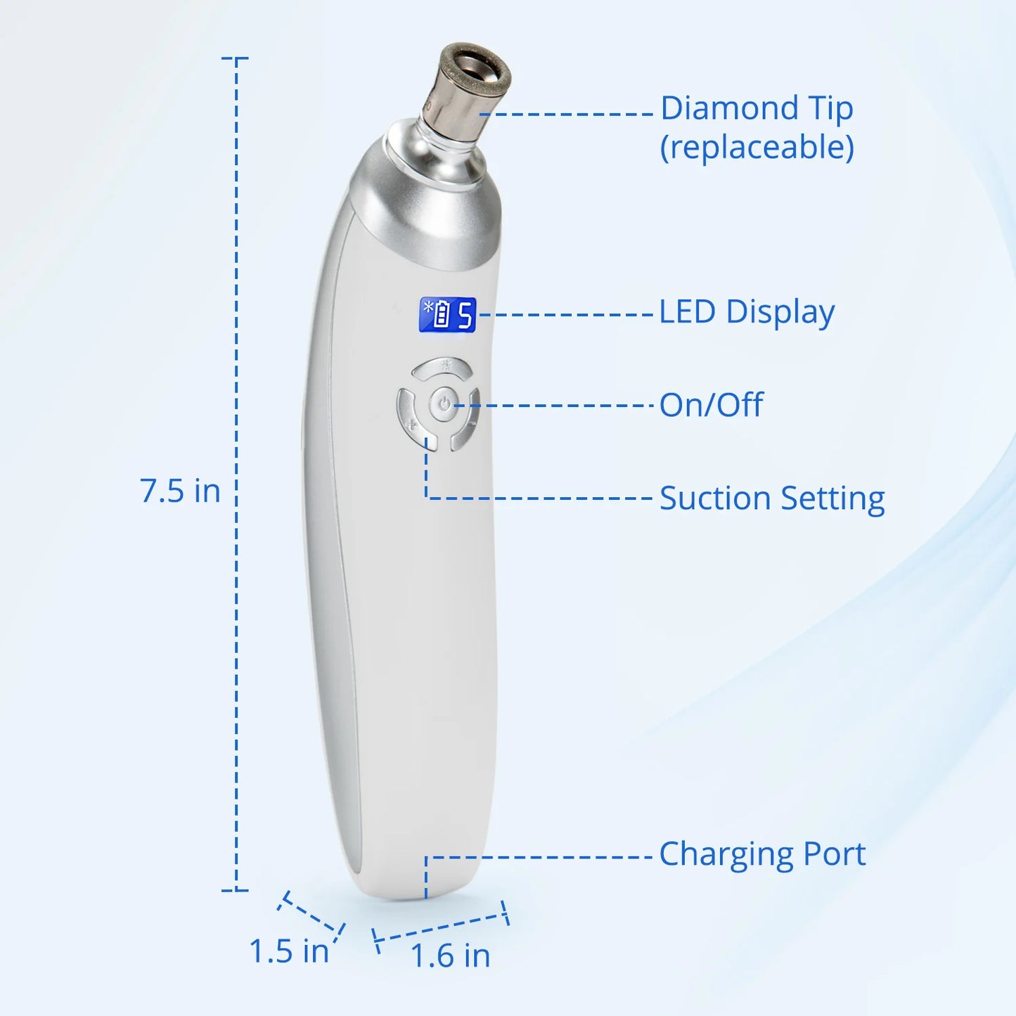 PC Upgraded Diamond Microdermabrasion Machine Blackhead Removal Professiona