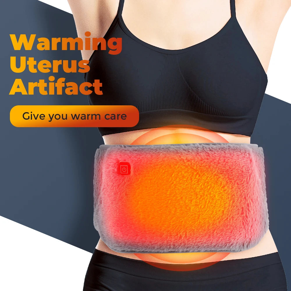 PC Uterus Warming Belt Electric Heating Hand Warmer Waist Lumbar Back Pad B