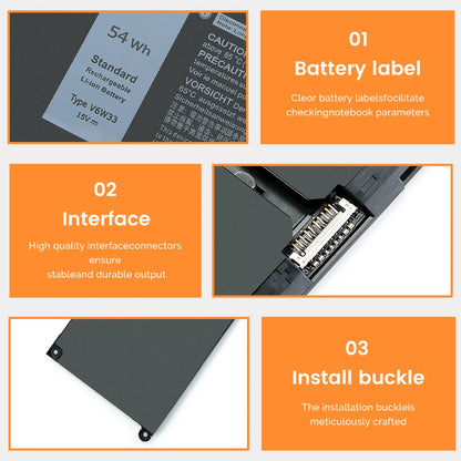 PC V6W33 G91J0 Laptop Battery For Dell Inspiron15 5310,3511,5510,5410,5415,5518,3510,3515,5418,7415,Latitude3320 3520 3420
