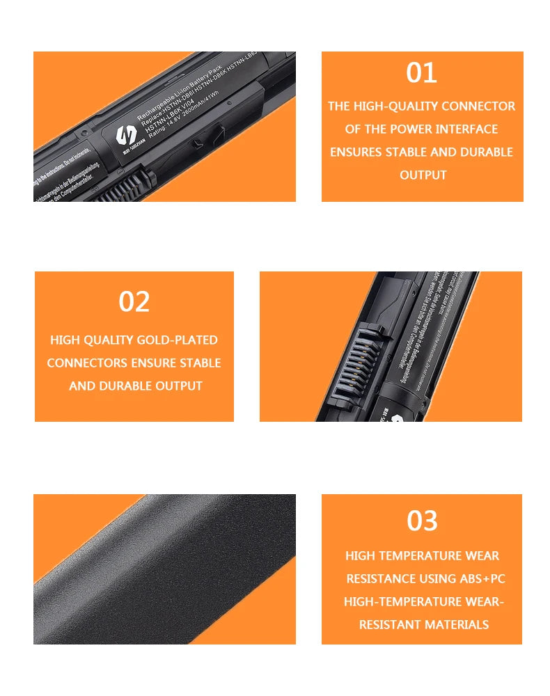 PC VI04 Laptop Battery  HP Probook 440 445 450 455 G2 HSTNN-LB6K 756743-001 756745-001 HSTNN-UB6K HSTNN-PB6I TPN-Q140