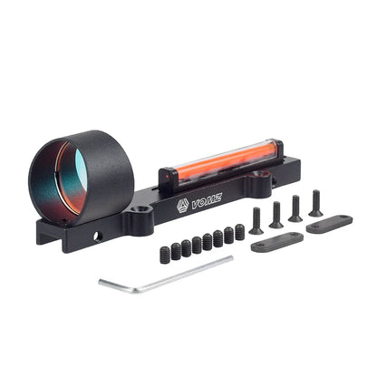 VOMZ 1x28 Red Green Fiber Optic Sight Red Dot Collimator Sight 11mm Rail For Shutgun Hunting Scope