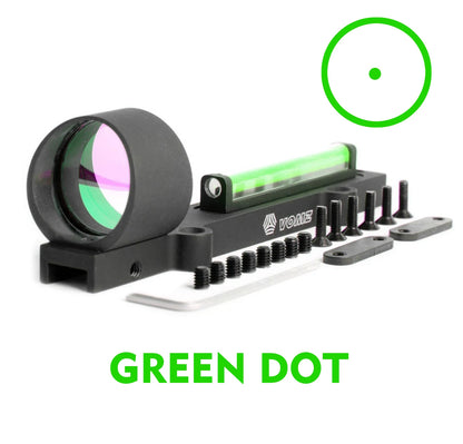 VOMZ 1x28 Red Green Fiber Optic Sight Red Dot Collimator Sight 11mm Rail For Shutgun Hunting Scope