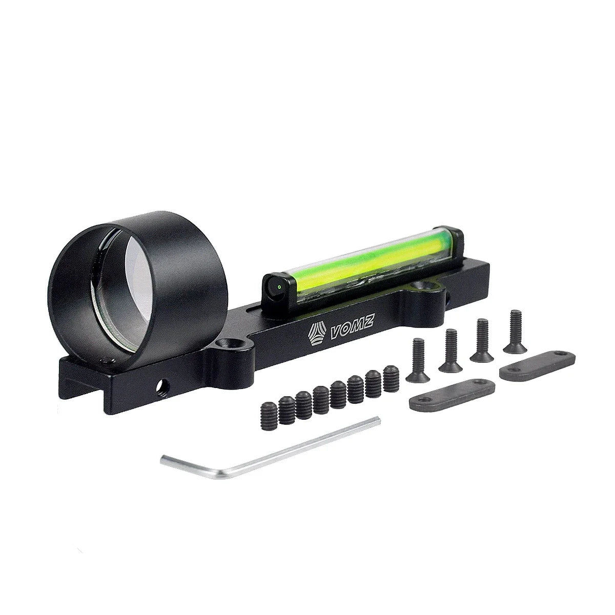 VOMZ 1x28 Red Green Fiber Optic Sight Red Dot Collimator Sight 11mm Rail For Shutgun Hunting Scope