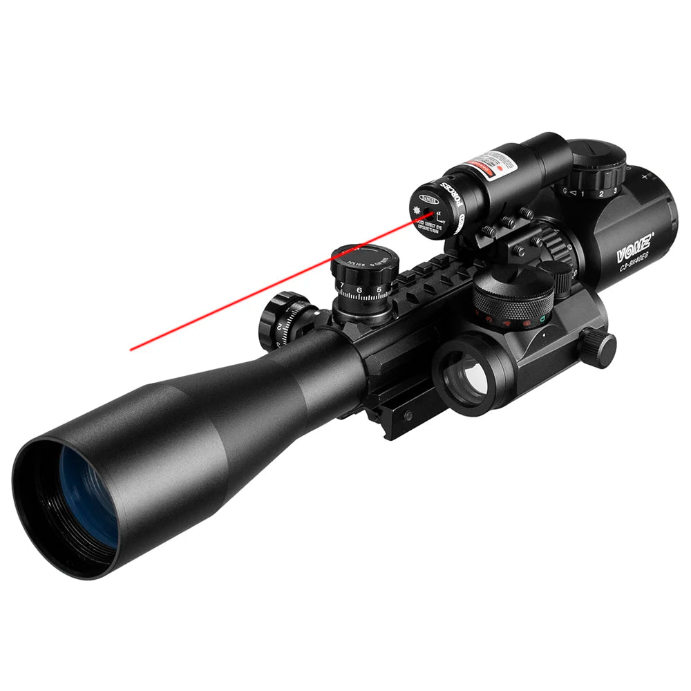 VOMZ 3-9X40 Hunting tactical red dot Laser combination Optical sight Airsoft accessories Spotting scope  rifle hunting